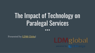 The Impact of Technology on Paralegal Services