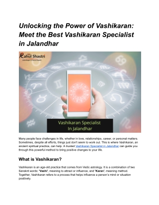 vashikaran specialist in jalandhar - Google Docs