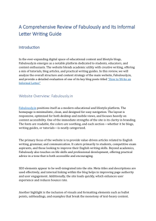 a comprehensive review of fabulously