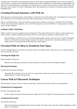 creating a home that reflects your personality