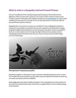 what to write in a sympathy card and funeral