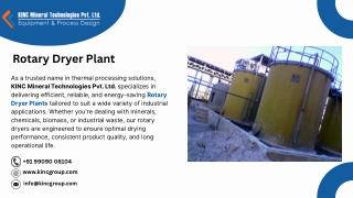 rotary dryer plant