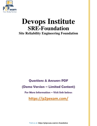 SRE-Foundation Questions and Answers pdf dumps