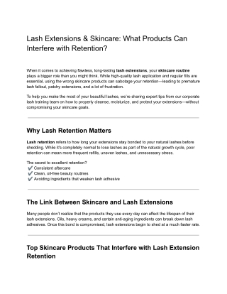 Lash Extensions & Skincare_ What Products Can Interfere with Retention