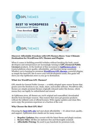 buy gpl theme