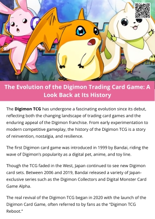 The Evolution of the Digimon Trading Card Game A Look Back at Its History