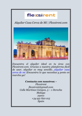 Alquilar Casa Cerca de Mí | Flexsirent.com