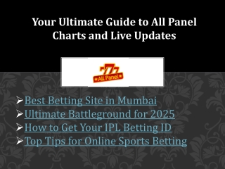 Your Ultimate Guide to All Panel Charts and Live Updates