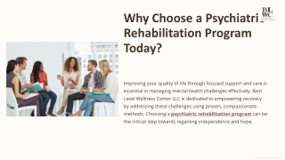 why choose a psychiatric rehabilitation program