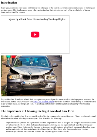 Insider Insights: How Top Accident Law Firms Win Cases