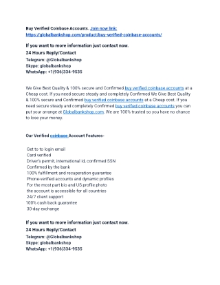 Top 10 Site To Buy, Verified Coinbase Account 2025 (1)
