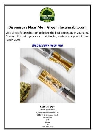 Dispensary Near Me  Greenlifecannabis.com