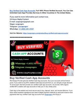 Buy Verified Cash App Accounts – Available for Immediate Use