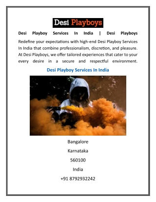 Desi Playboy Services In India  Desi Playboys