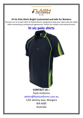 Hi Vis Polo Shirts Bright Customised and Safe for Workers