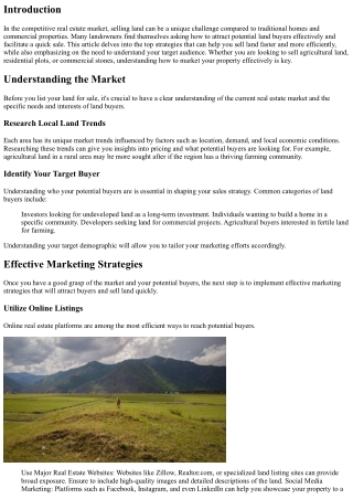 Top Strategies to Attract Land Buyers and Sell Land Quickly