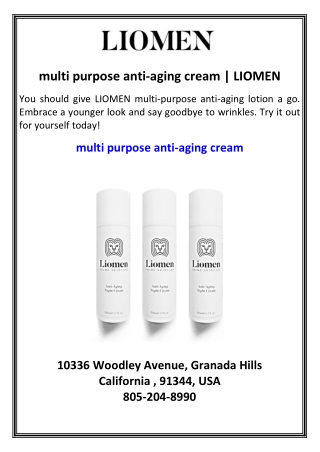 multi purpose anti aging cream liomen