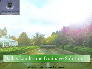 Dallas Landscape Drainage Solutions