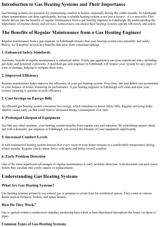 introduction to gas heating systems and their