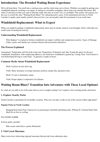 introduction the dreaded waiting room experience