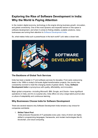 Exploring the Rise of Software Development in India_ Why the World is Paying Attention