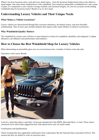 when it involves luxurious autos each and every