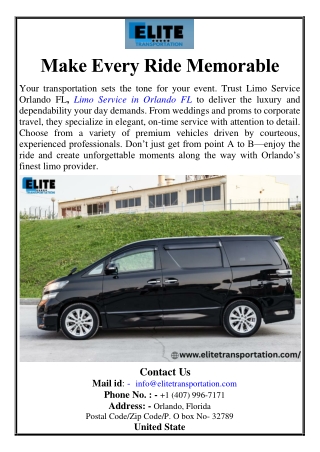 Make Every Ride Memorable