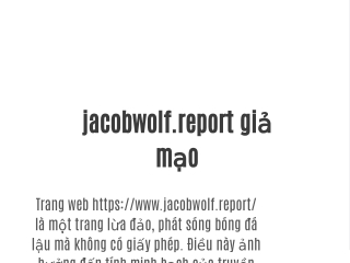 jacobwolf report gi m o
