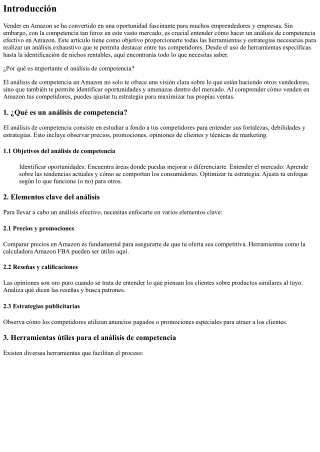 Cómo hacer un análisis de competencia efectivo en Amazon