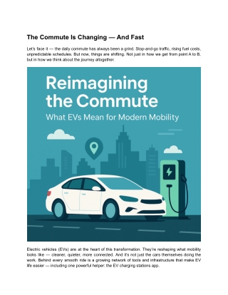 Reimagining the Commute_ What EVs Mean for Modern Mobility