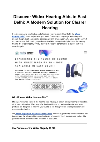 discover widex hearing aids in east delhi