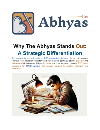 why the abhyas stands out a strategic
