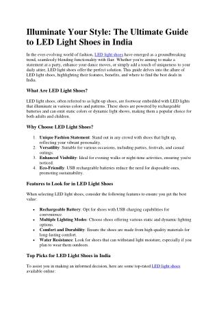 led light shoes online shopping