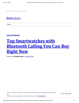 Top Smartwatches with Bluetooth Calling You Can Buy Right Now – Boston Levin