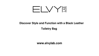 Discover Style and Function with a Black Leather Toiletry Bag