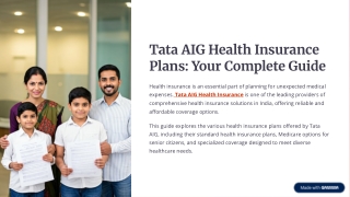 Complete Guide to Tata AIG Medicare, Top-Up & Health Insurance Plans