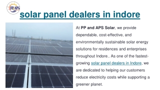 solar panel dealers in indore
