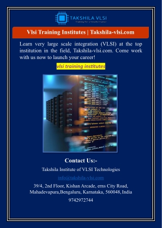 Vlsi Training Institutes | Takshila-vlsi.com