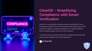 ClearDil is a leading provider of digital compliance solutions