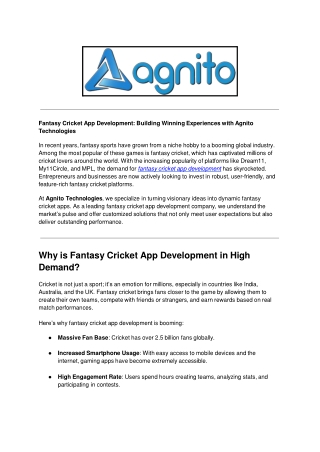 fantasy cricket app development building winning
