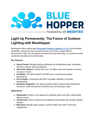 Light Up Permanently_ The Future of Outdoor Lighting with BlueHopper