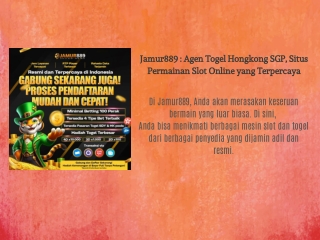 Jamur889 situs slot online terbesar dan terpercaya