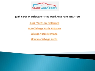 Junk Yards in Delaware – Find Used Auto Parts Near You
