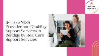 Reliable NDIS Provider and Disability Support Services in Bendigo by Real Care Support Services