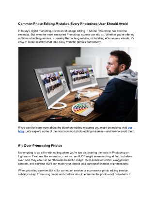 Top Photo Editing Errors to Avoid in 2024
