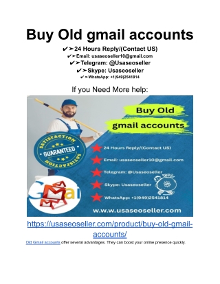 Buy Old gmail accounts