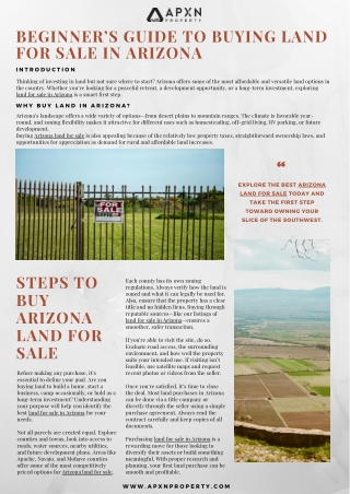 Beginner’s Guide to Buying Land for Sale in Arizona