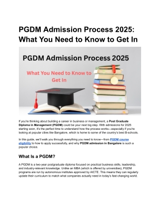 PGDM Admission Process 2025_ What You Need to Know to Get In