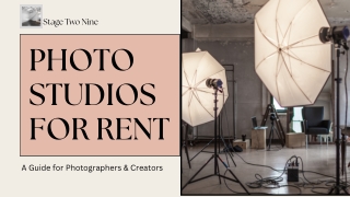 Customizable Photo Studios for Rent in San Diego