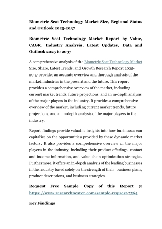 Biometric Seat Technology Market Size